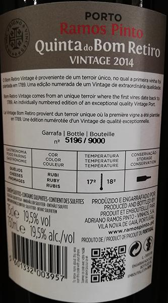 Porto Ramos PInto Vintage 2014
